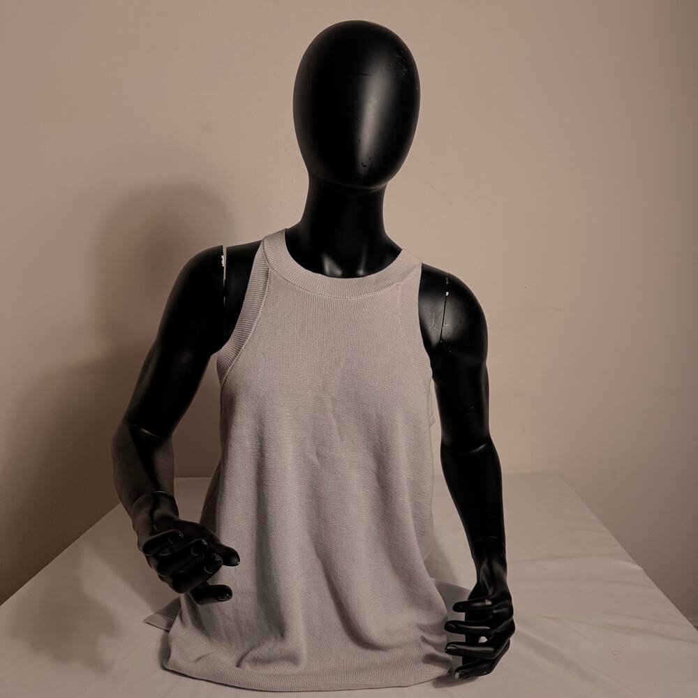 Banana Republic Gray Sleeveless Sweater Tank Top Cotton Blend Size Large